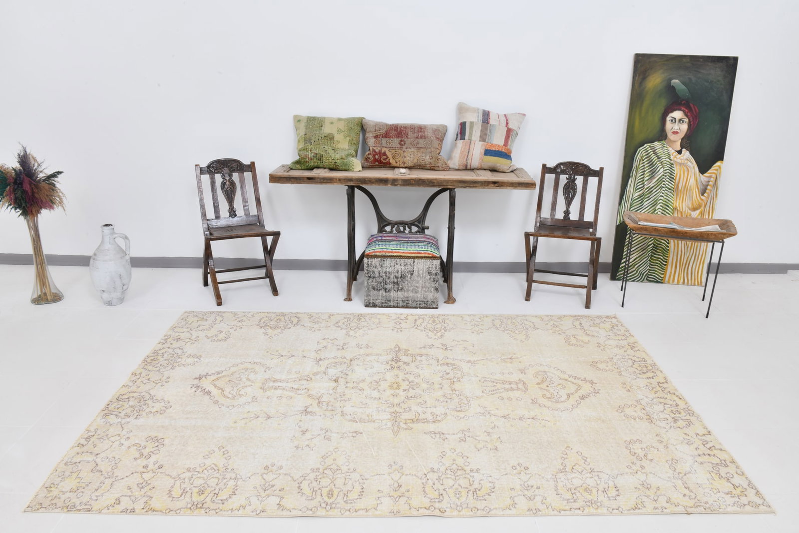 5'6'' x 8'8'' Turkish Vintage Runner Rug - 21472 - 2