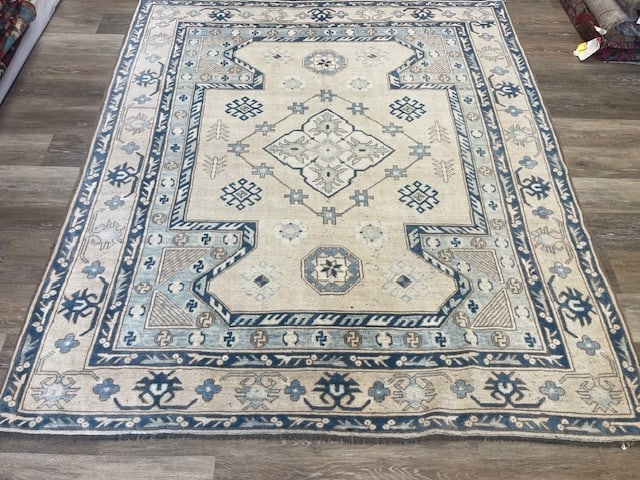Antique Turkish Caucasian Design Rug-5368: Title:Antique Turkish Caucasian Design Rug-5368 Description:Antique Turkish Caucasian Design rug, from cental Turkey, size 5 ft. 7 inches by 6 ft. 5 inches, circa 1940 in excellent condition with a go