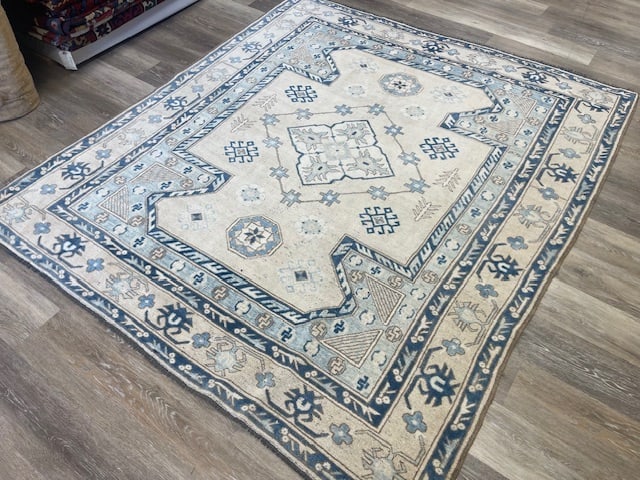 Antique Turkish Caucasian Design Rug-5368 - 6
