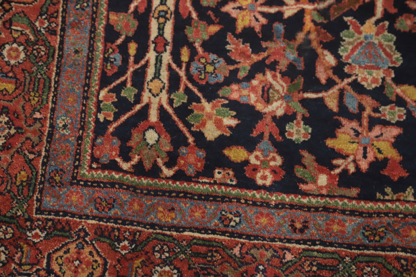 Antique Vegetable Dye Sarouk Farahan Persian Rug 4x7 - 10
