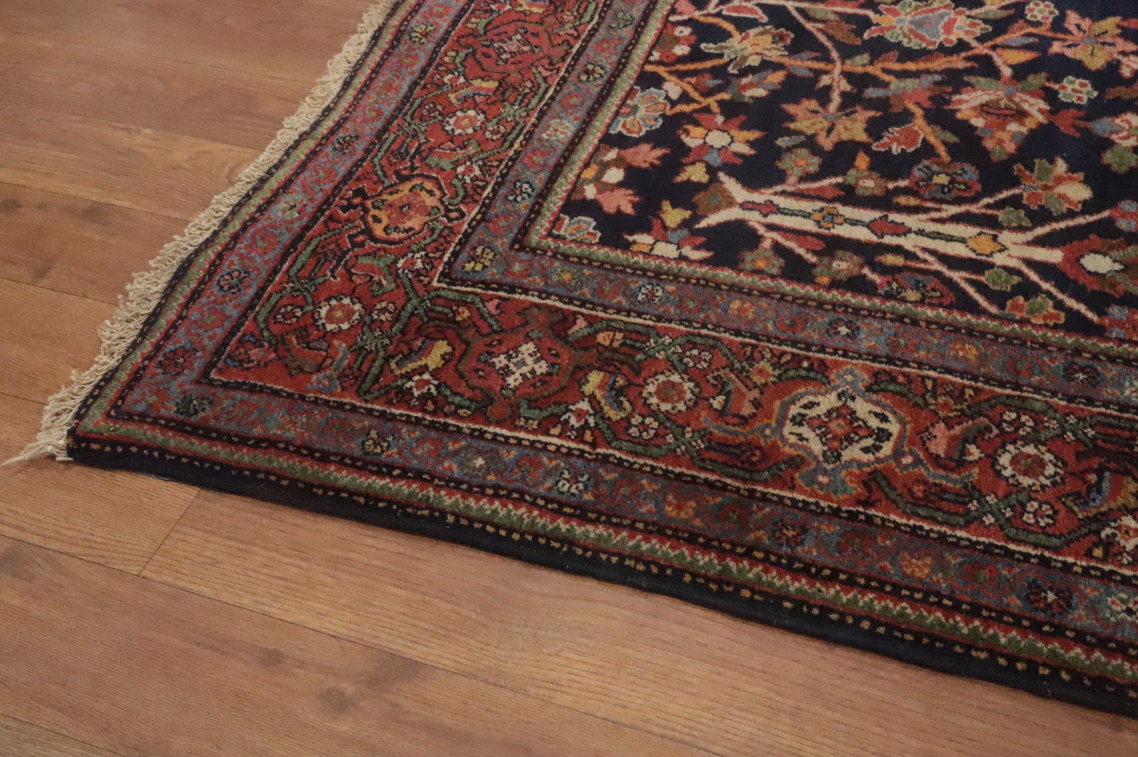 Antique Vegetable Dye Sarouk Farahan Persian Rug 4x7 - 15