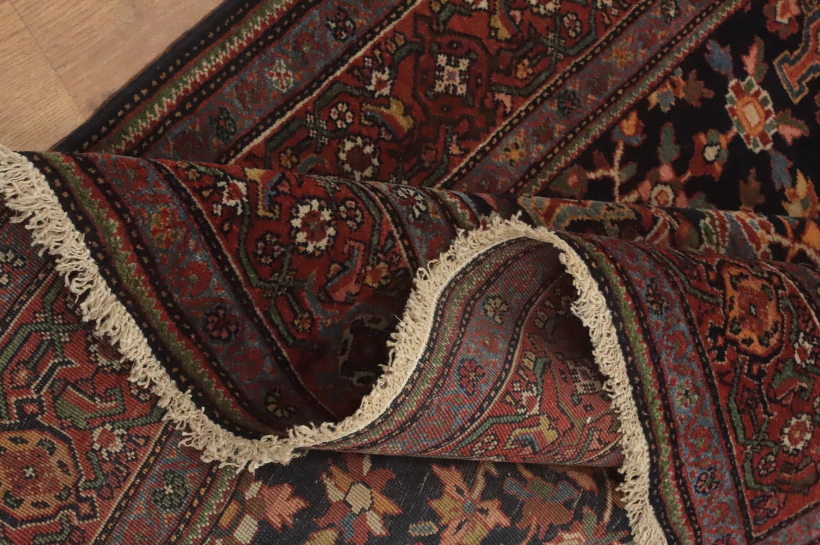 Antique Vegetable Dye Sarouk Farahan Persian Rug 4x7 - 16