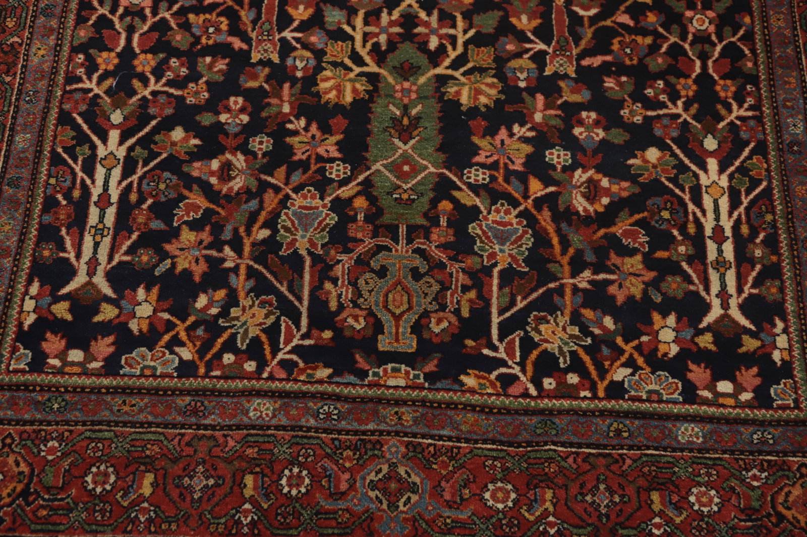 Antique Vegetable Dye Sarouk Farahan Persian Rug 4x7 - 6
