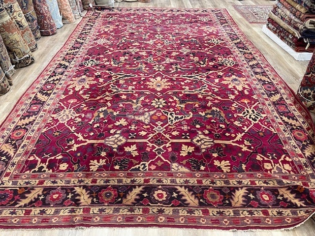 Antique Eroupen Tabriz Hook design-5259: Title:Antique Eroupen Tabriz Hook design-5259 Description:Antique persian Tabriz Design Europen Hook Rug, from central Europe, size 9 ft. 10 inches by 16 ft. 4 inches, excellent condition with some co