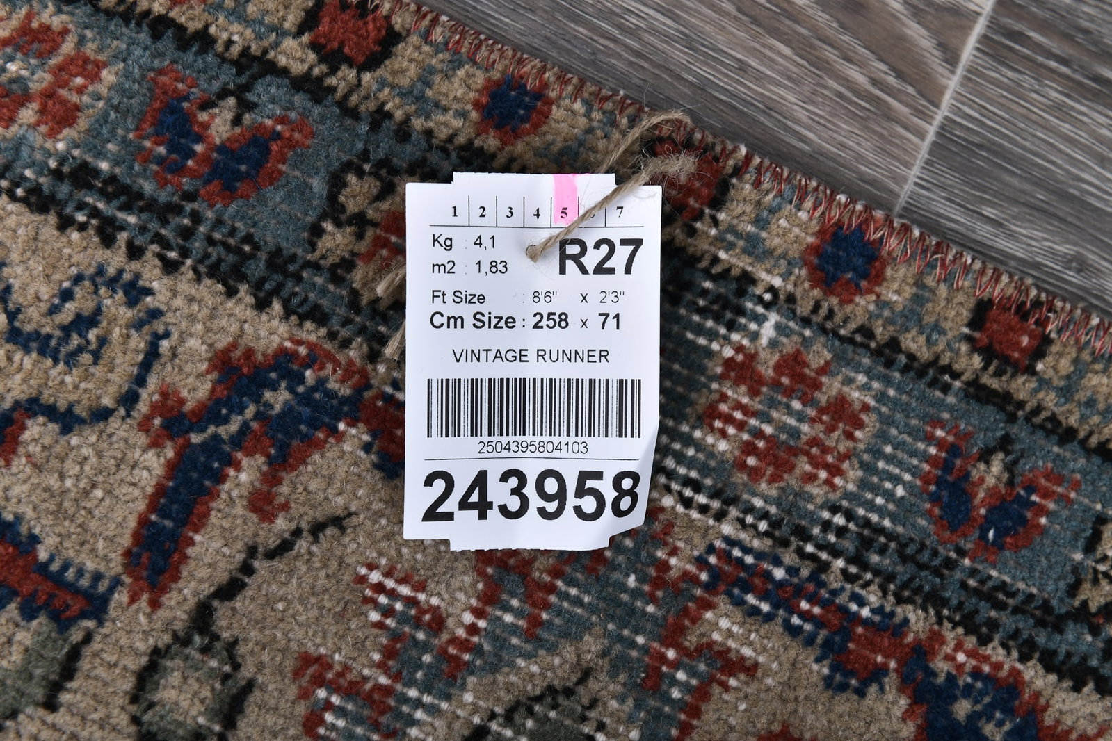 2'3'' x 8'5'' Handmade Vintage Wool Rug - 243958 - 14