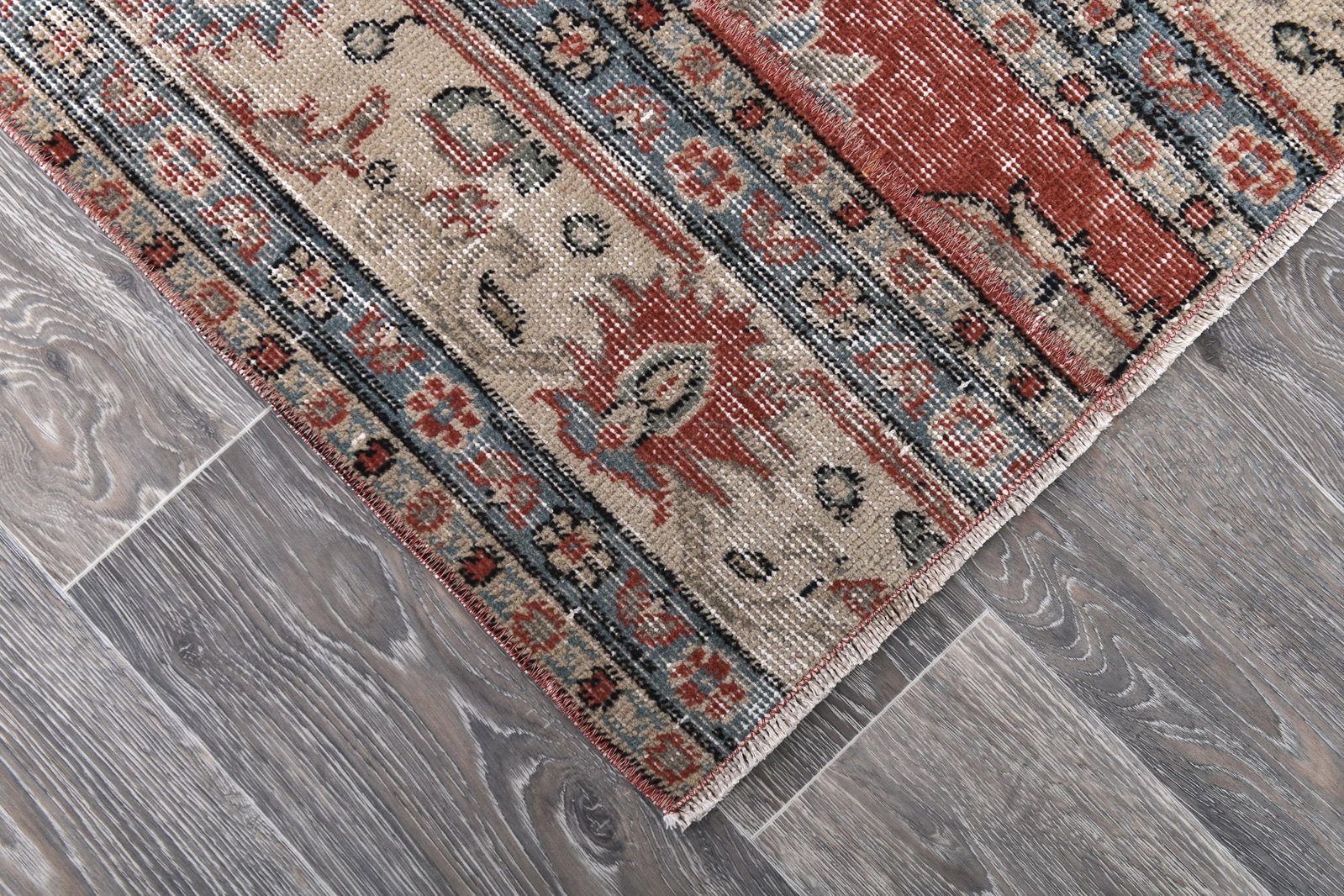 2'3'' x 8'5'' Handmade Vintage Wool Rug - 243958 - 7