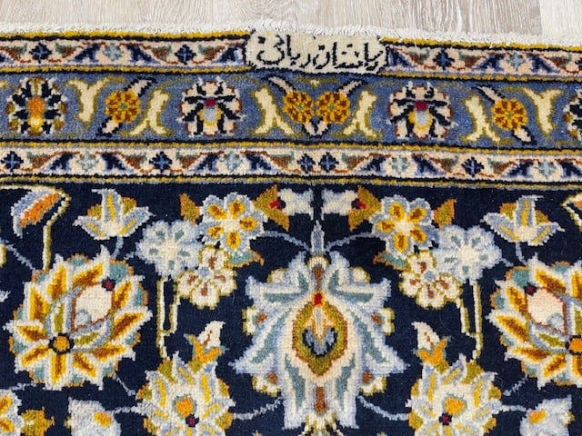 Signed Vintage Persian Kashan Rug-5211 - 3
