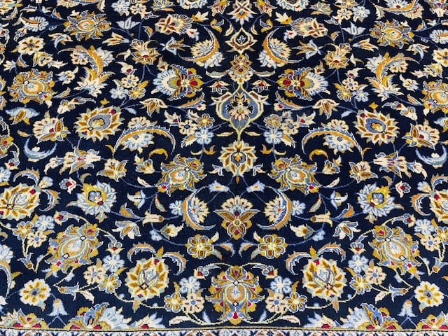 Signed Vintage Persian Kashan Rug-5211 - 4