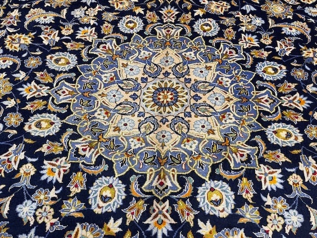 Signed Vintage Persian Kashan Rug-5211 - 6