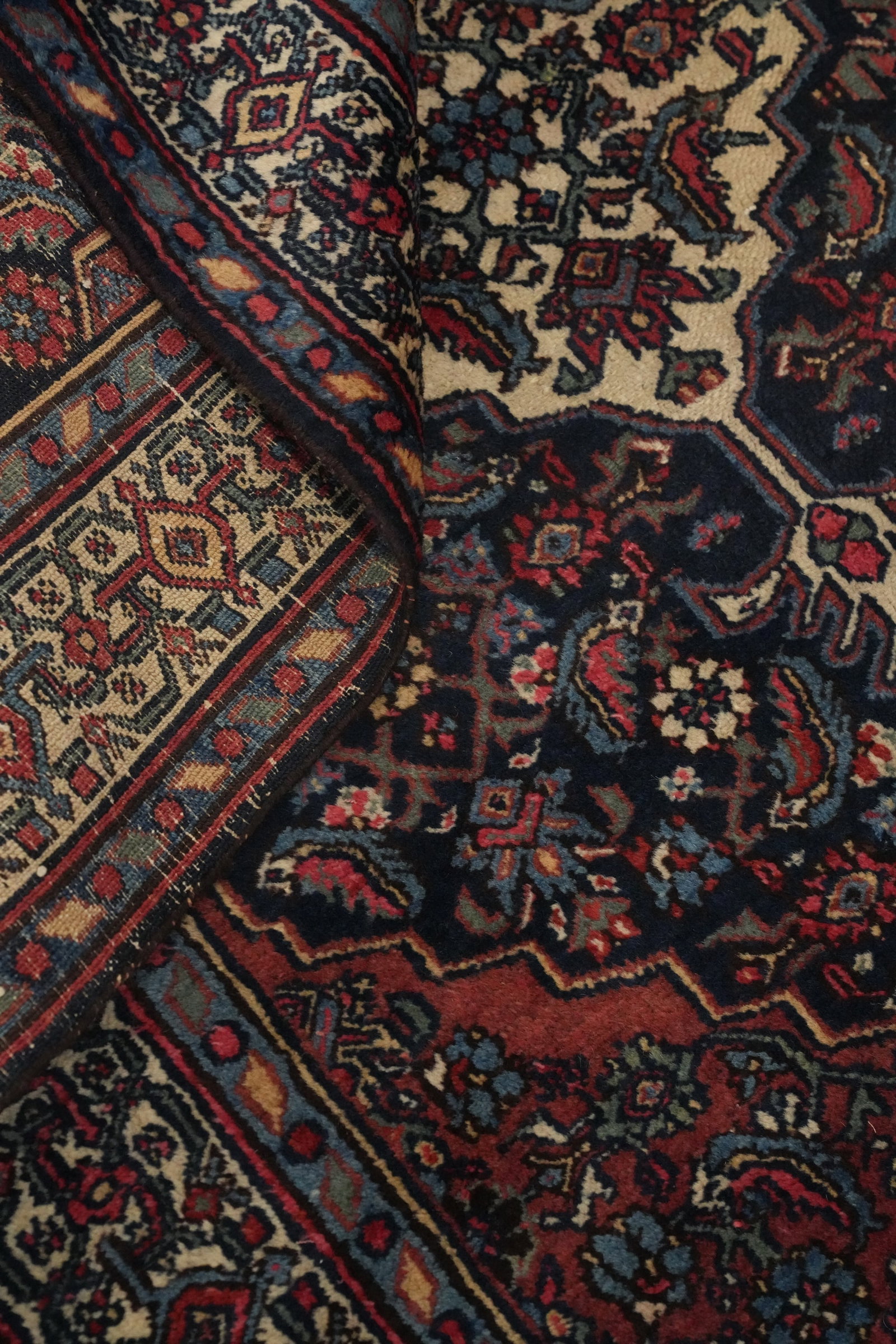 Antique Vegetable Dye Bibikabad Persian Rug 4x5 - 13