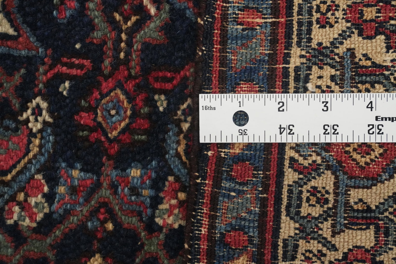 Antique Vegetable Dye Bibikabad Persian Rug 4x5 - 15