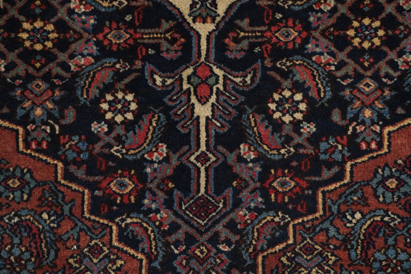 Antique Vegetable Dye Bibikabad Persian Rug 4x5 - 6