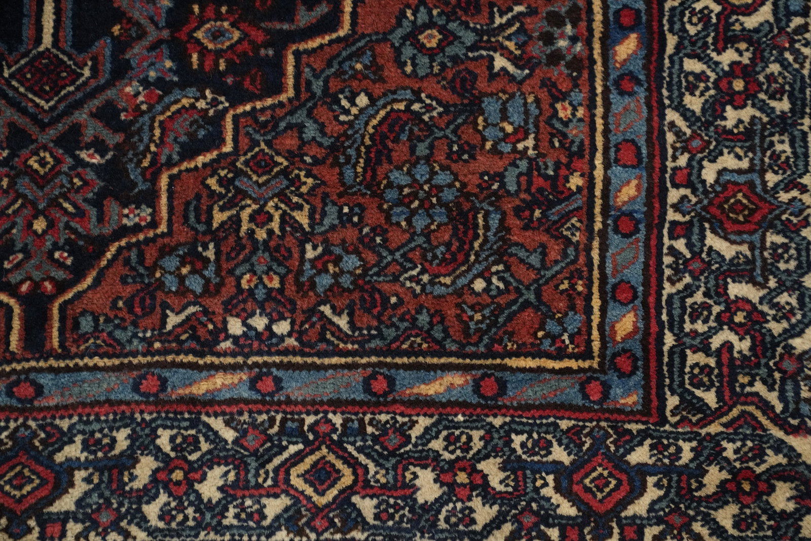 Antique Vegetable Dye Bibikabad Persian Rug 4x5 - 7
