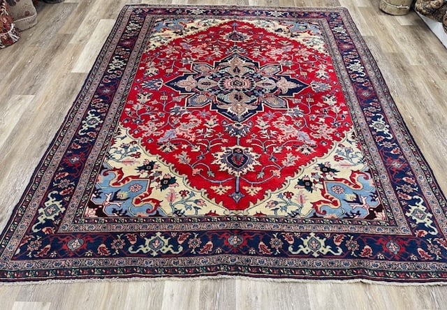 Vintage Persian Tabriz Rug-3663 (1 of 9)