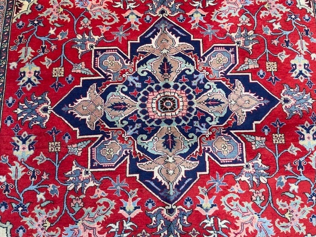 Vintage Persian Tabriz Rug-3663 - 4