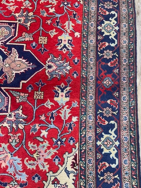 Vintage Persian Tabriz Rug-3663 - 7