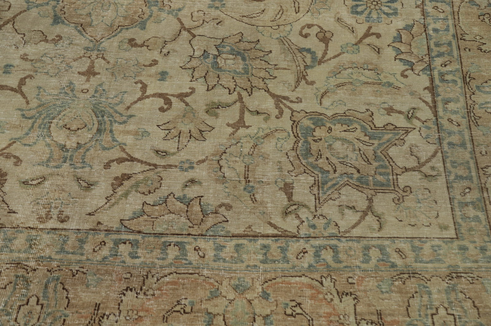 Antique Vegetable Dye Tabriz Persian Area Rug 7x11 - 6