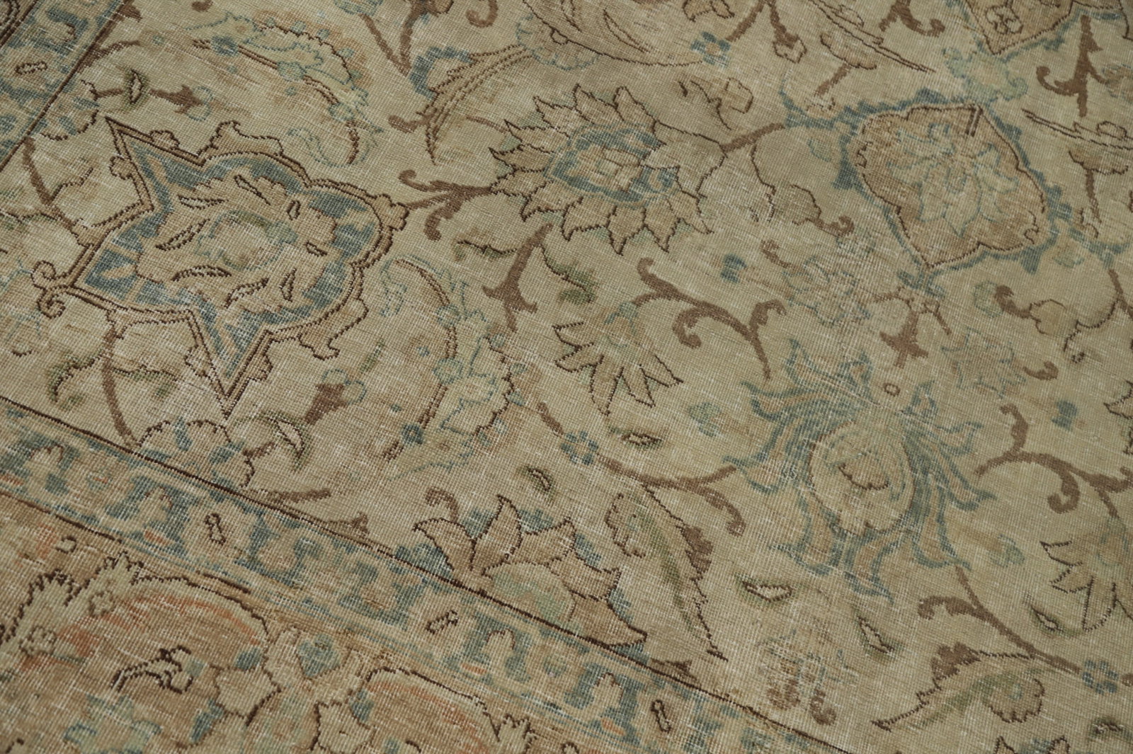 Antique Vegetable Dye Tabriz Persian Area Rug 7x11 - 7