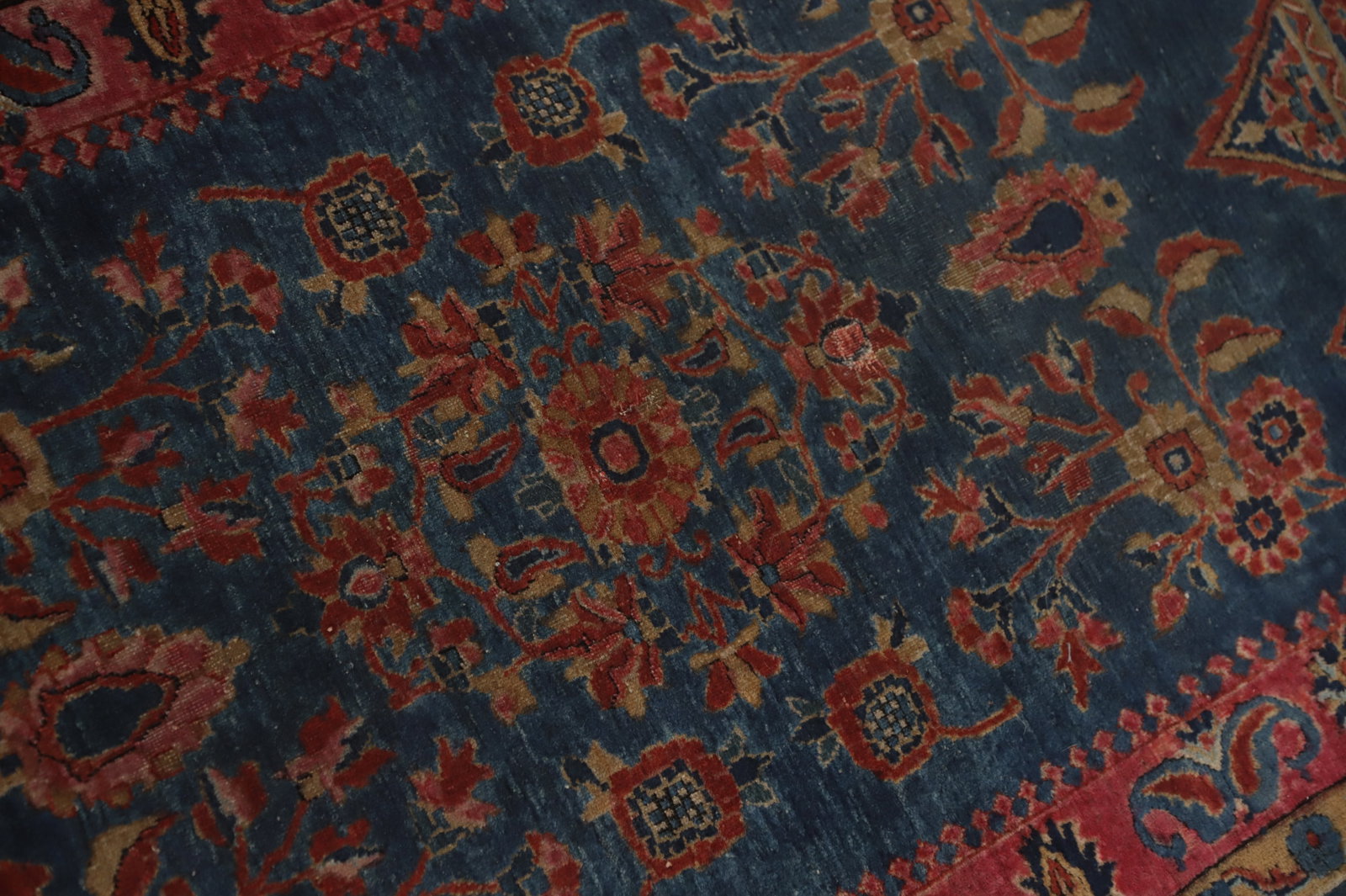 Pre-1900 Antique Vegetable Dye Kashan Persian Rug 3x6 - 6