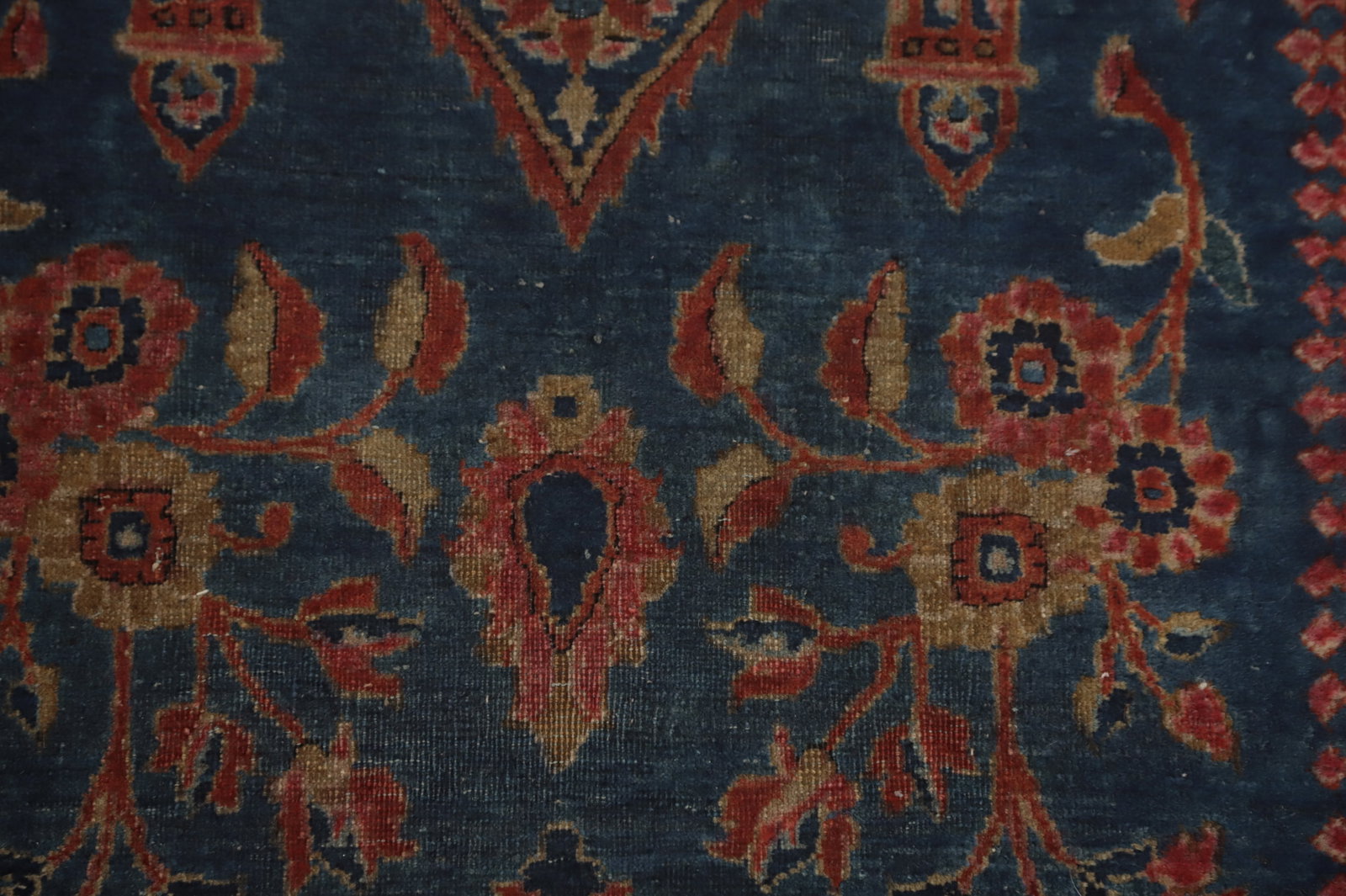 Pre-1900 Antique Vegetable Dye Kashan Persian Rug 3x6 - 7