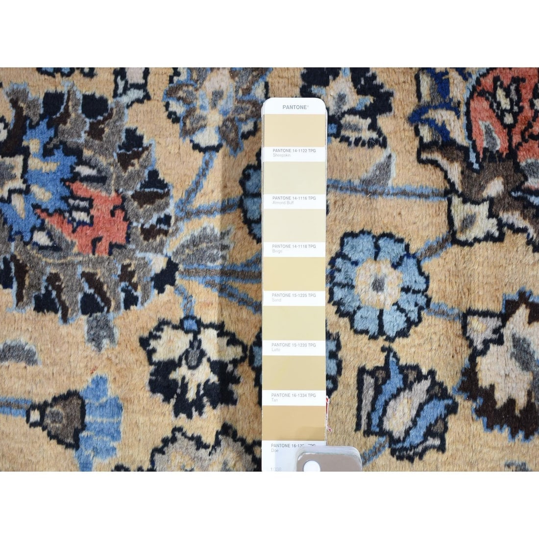 Ivory, Antique Persian Mashad, Hand Knotted, 100% Wool, Oversized Rug - 6