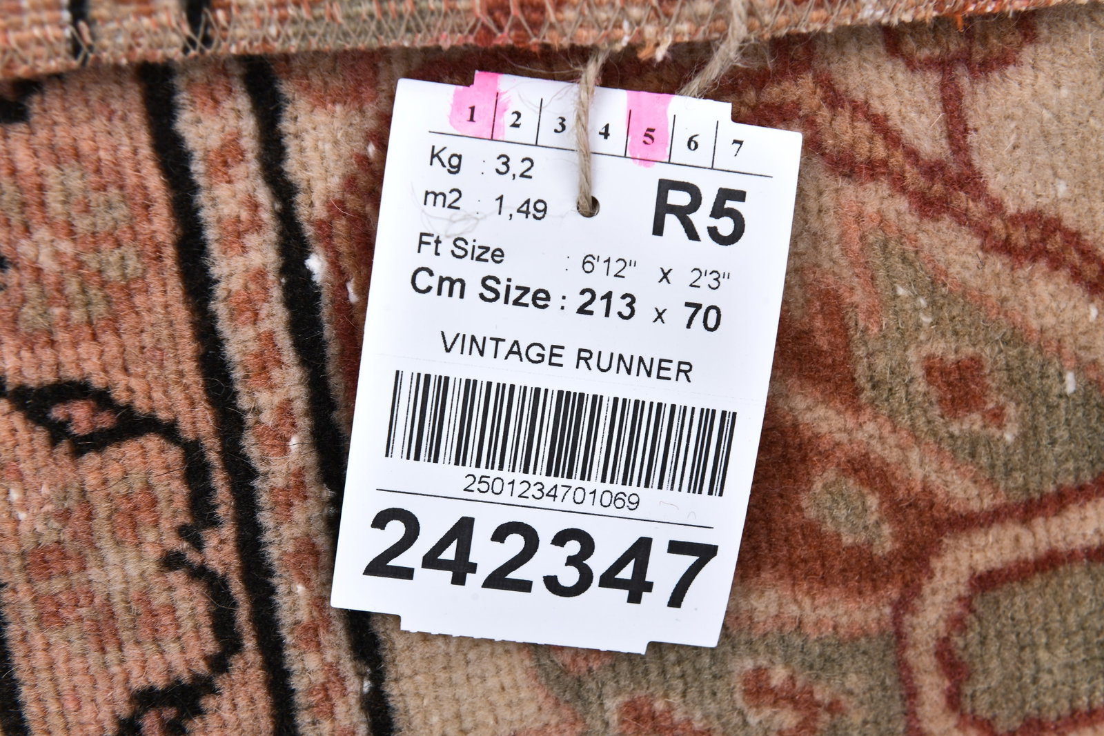 2'3'' x 6'11'' Turkish Vintage Runner Rug - 242347 - 14