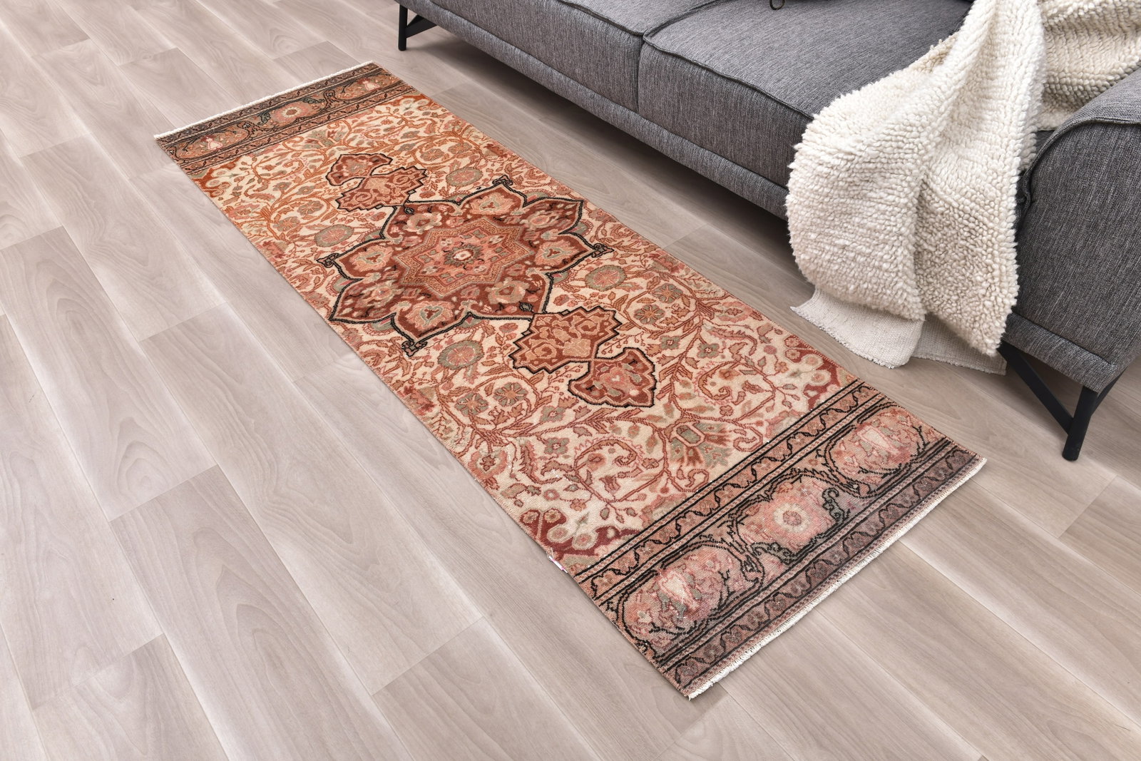2'3'' x 6'11'' Turkish Vintage Runner Rug - 242347 - 2