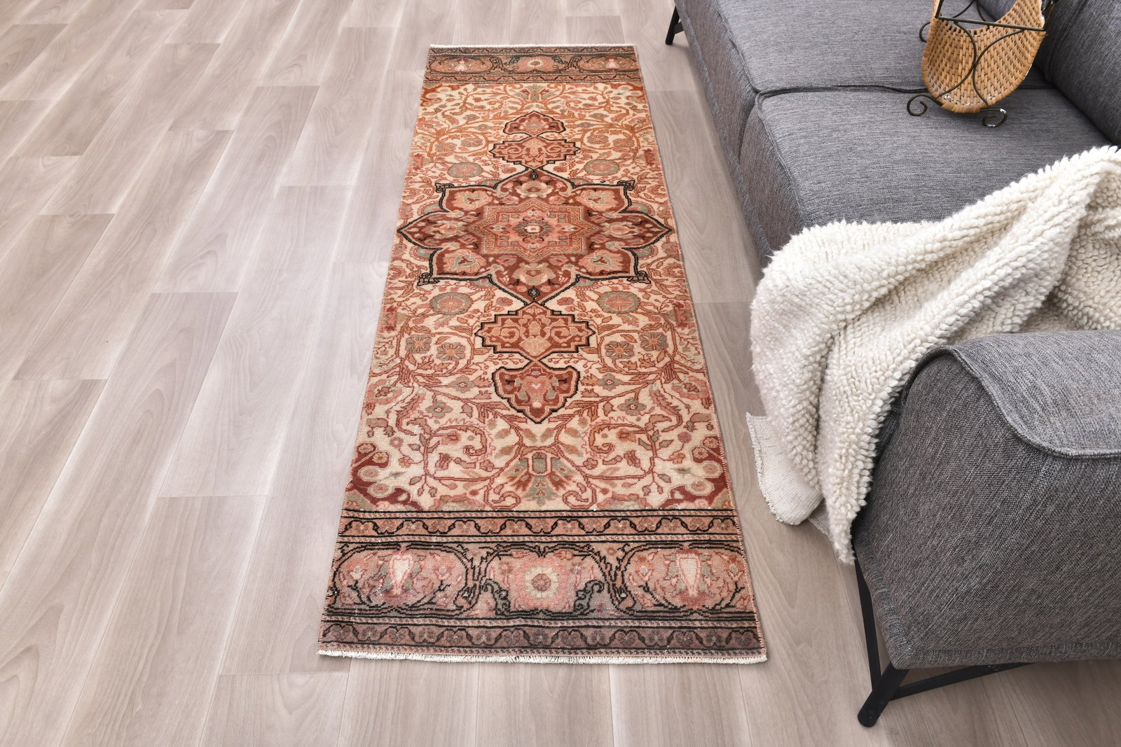 2'3'' x 6'11'' Turkish Vintage Runner Rug - 242347 - 3