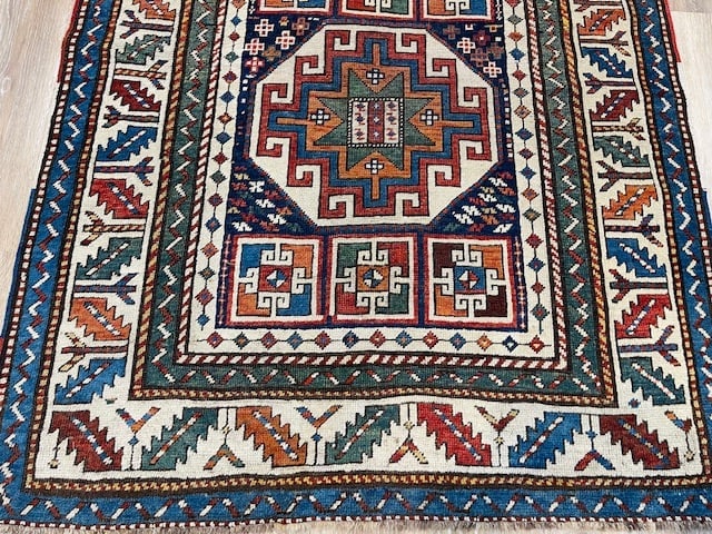 Antique Gendje Caucasian Rug-4798 - 3