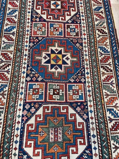 Antique Gendje Caucasian Rug-4798 - 4