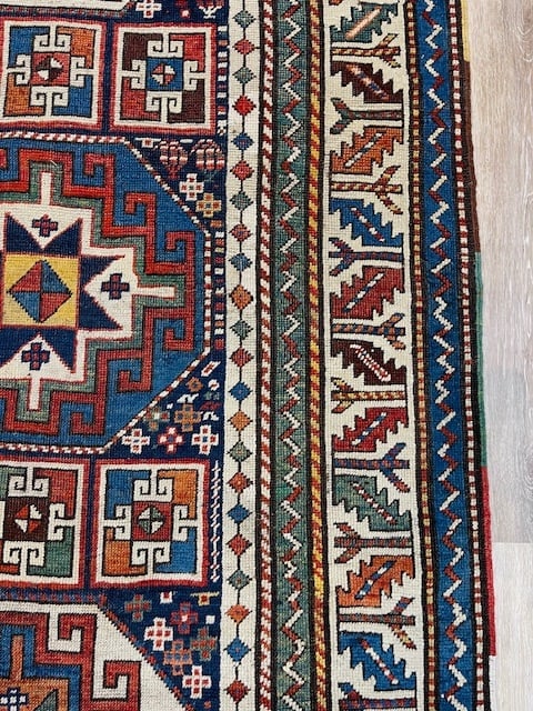 Antique Gendje Caucasian Rug-4798 - 6