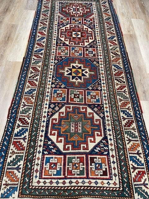 Antique Gendje Caucasian Rug-4798 - 9