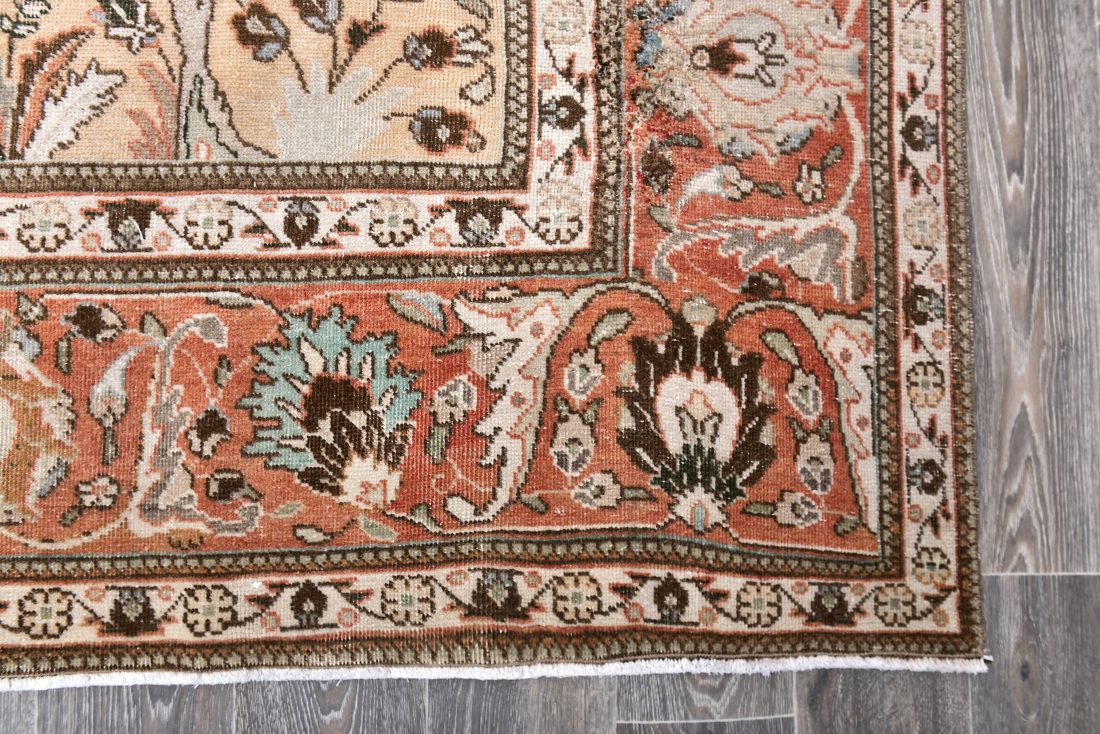 9'9'' x 12'11'' Handmade Vintage Wool Rug - 243667 - 9
