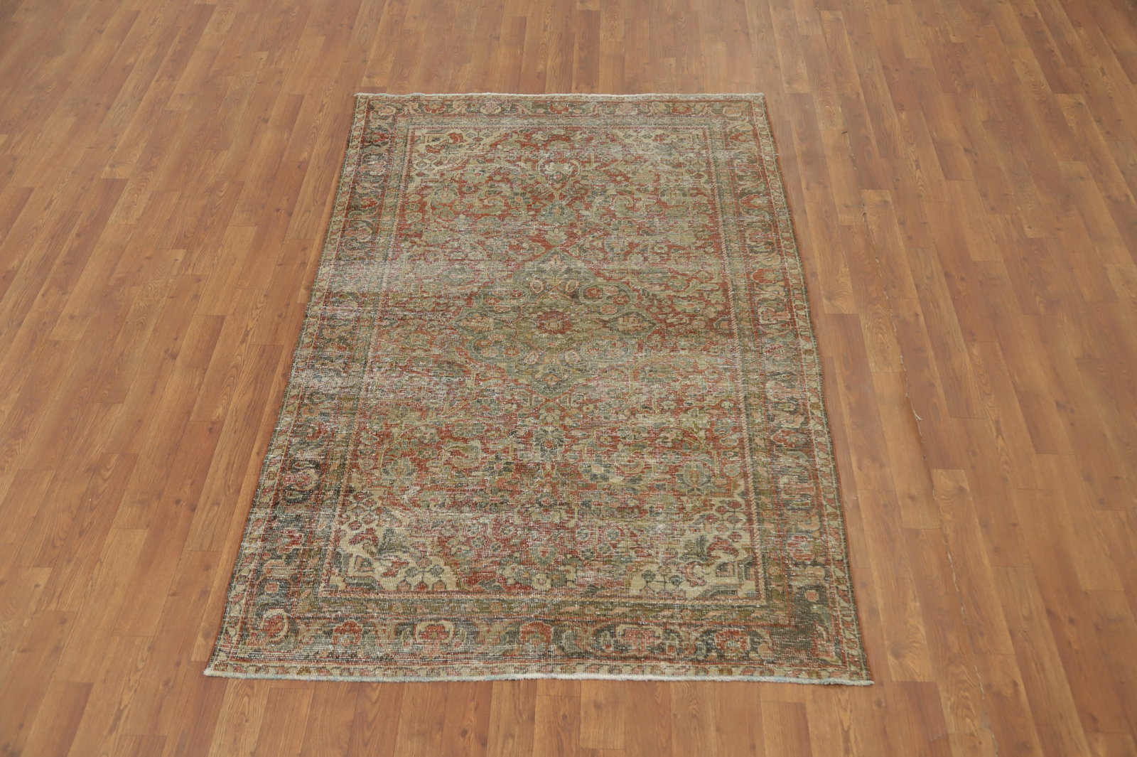 Antique Floral Bakhtiari Persian Rug 4x6 - 2