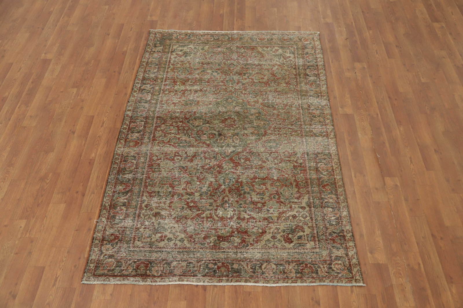 Antique Floral Bakhtiari Persian Rug 4x6 - 4