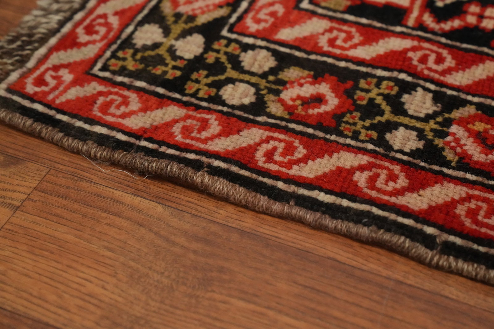 Antique Karabagh Vegetable Dye Runner Rug 4x19 - 11