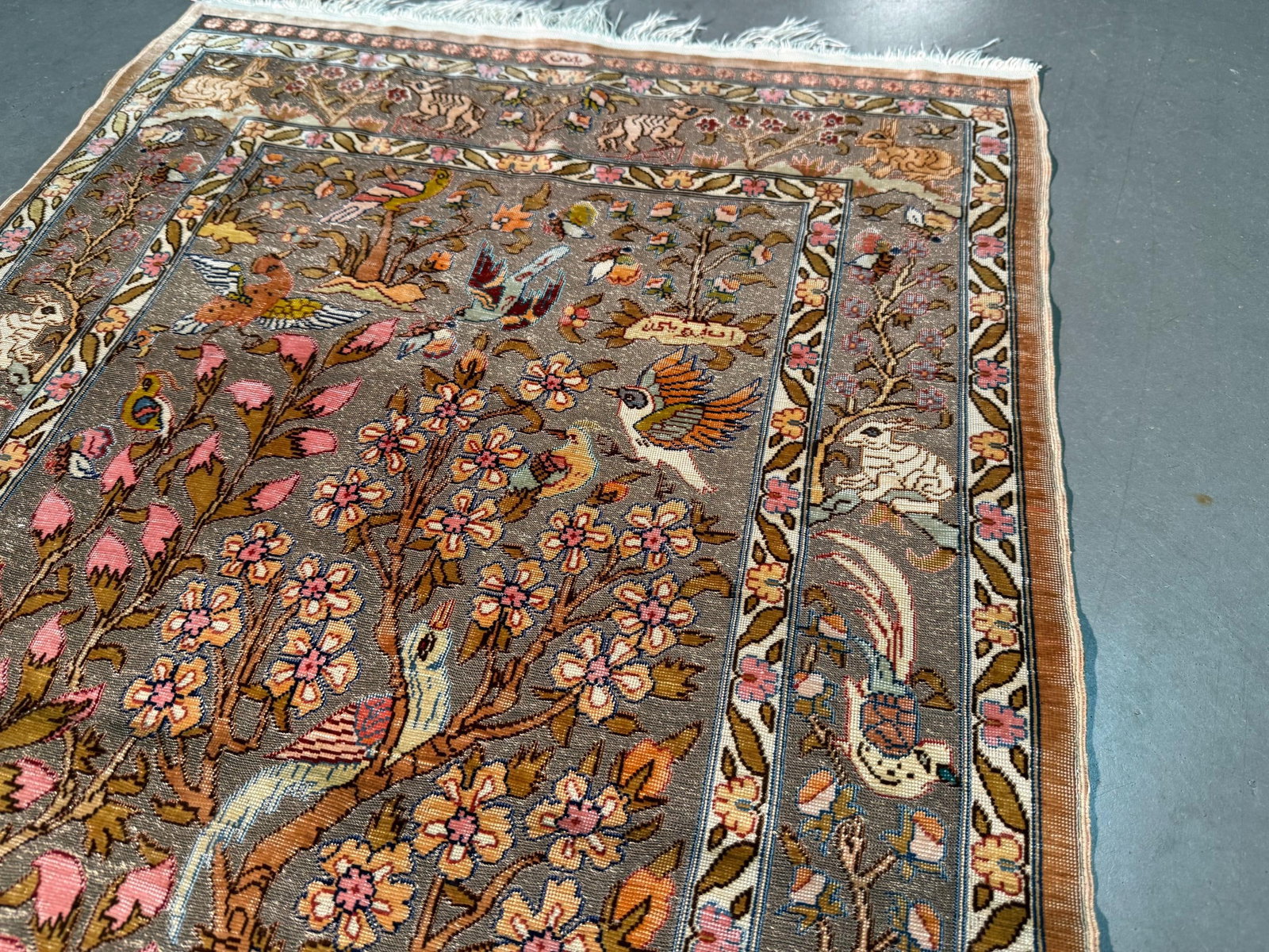 Vintage Silk and Gold Hereke Rug 2.1x3.4 - 4