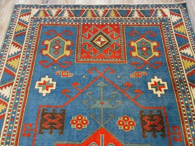 Antique Facharlo Kazak Caucasian Rug-5166 - 6
