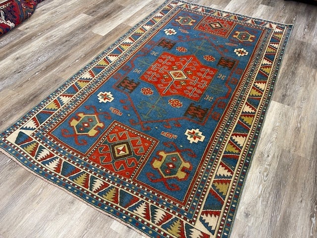 Antique Facharlo Kazak Caucasian Rug-5166 - 7