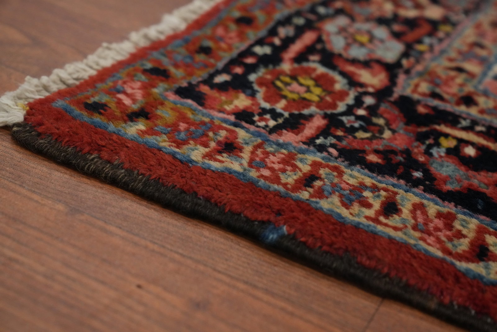 Pre-1900 Antique Heriz Serapi Vegetable Dye Persian Rug 4x4 - 15