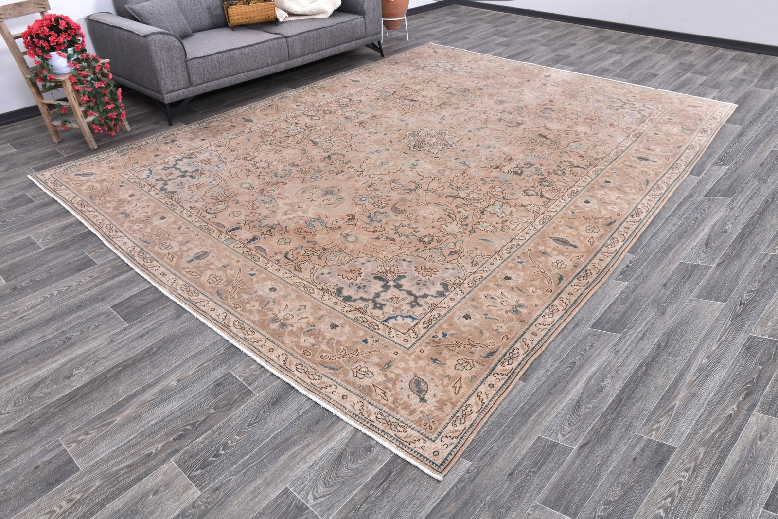 9'9'' x 12'10'' Unique Handmade Vintage Rug - 242397 - 2