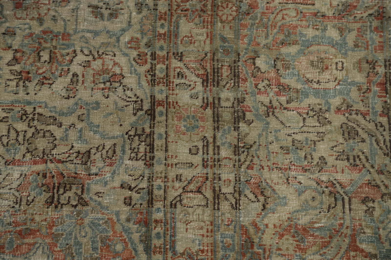 Pre-1900 Antique Kashan Vegetable Dye Persian Rug 9x11 - 10