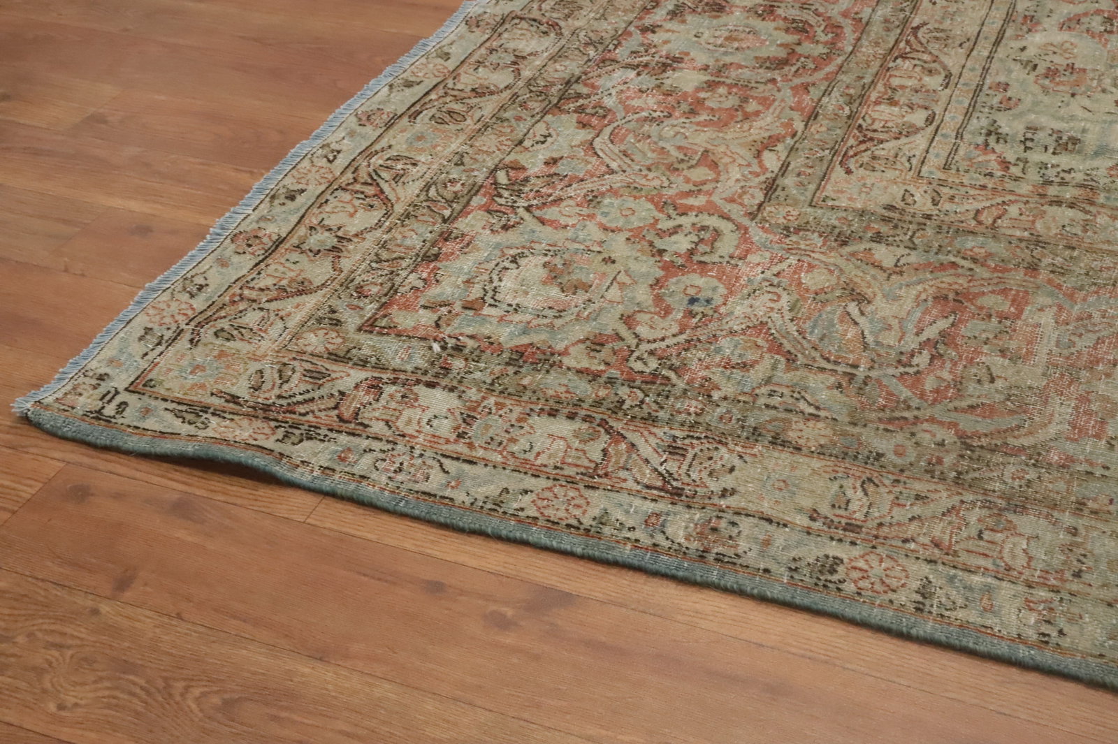 Pre-1900 Antique Kashan Vegetable Dye Persian Rug 9x11 - 13