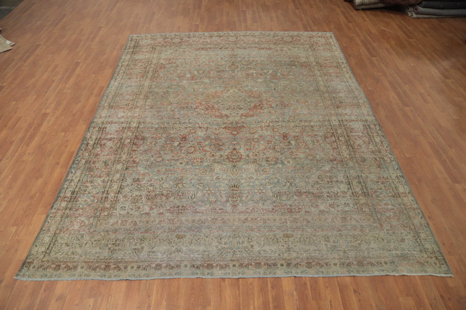 Pre-1900 Antique Kashan Vegetable Dye Persian Rug 9x11 - 2