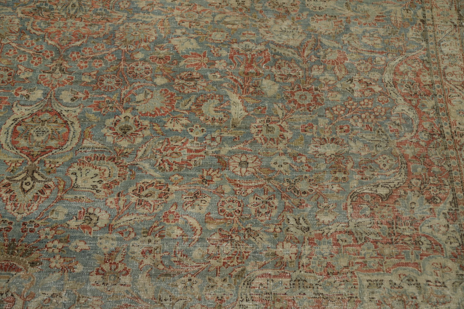 Pre-1900 Antique Kashan Vegetable Dye Persian Rug 9x11 - 5