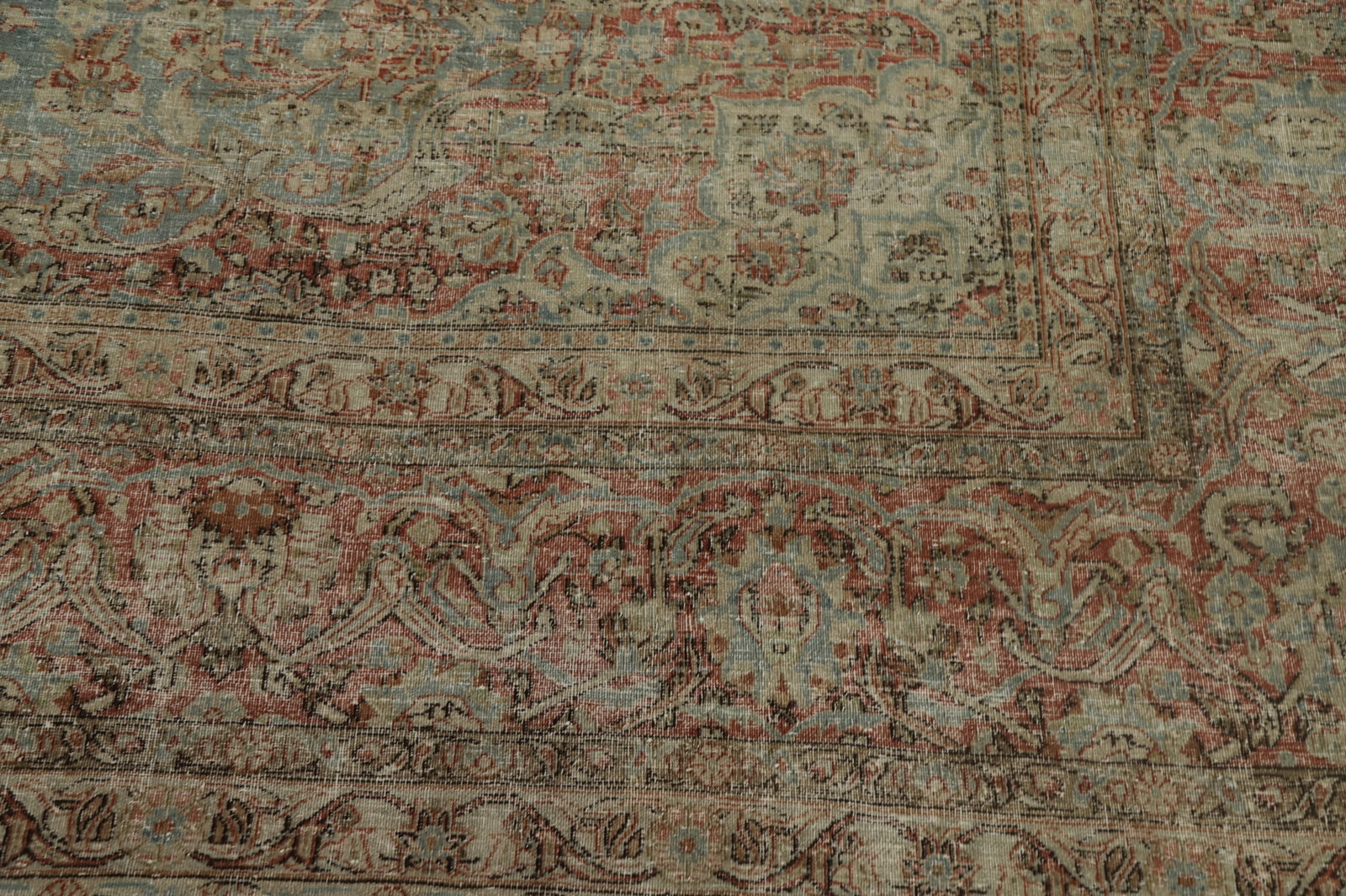 Pre-1900 Antique Kashan Vegetable Dye Persian Rug 9x11 - 6