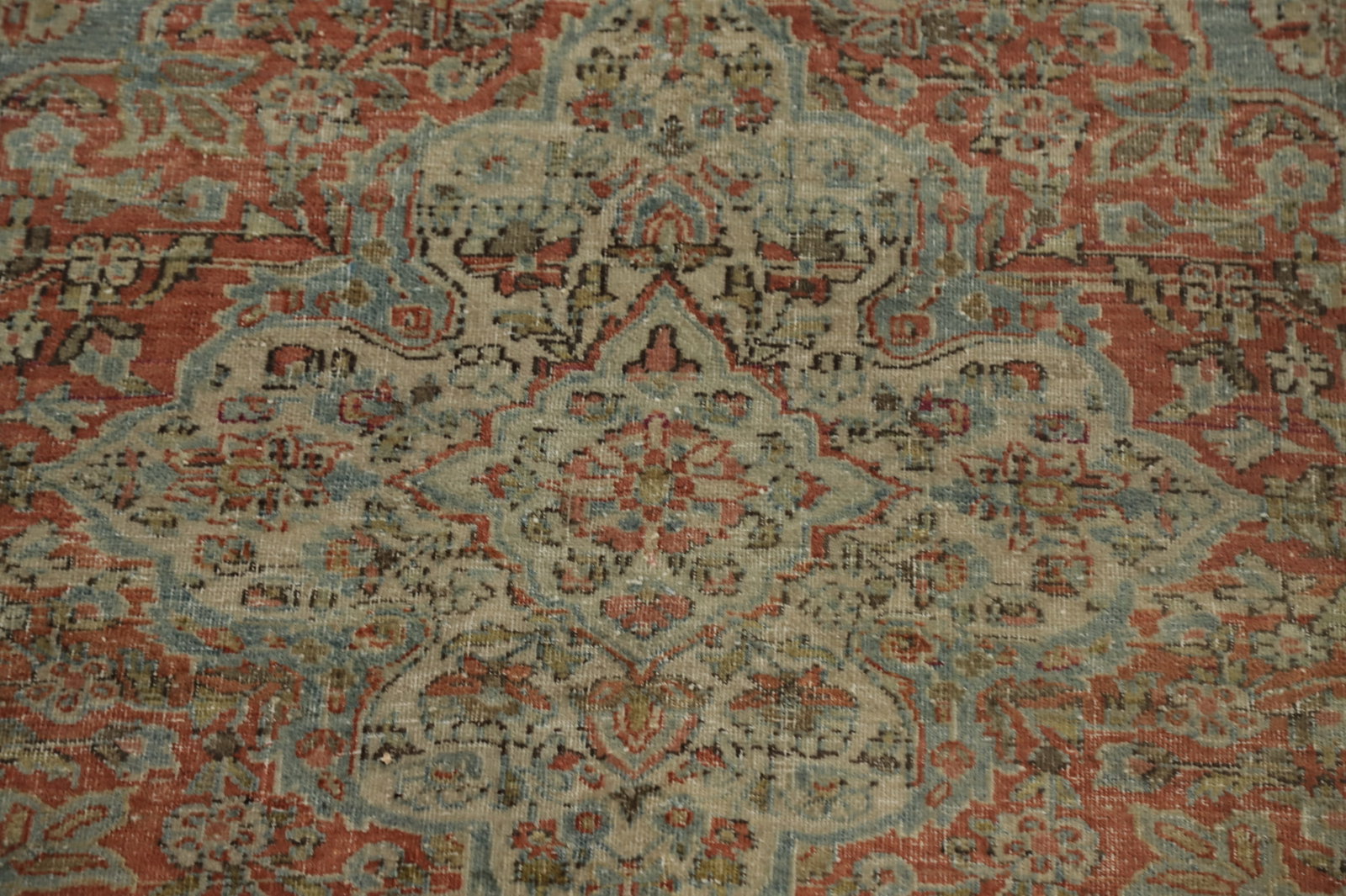 Pre-1900 Antique Kashan Vegetable Dye Persian Rug 9x11 - 8