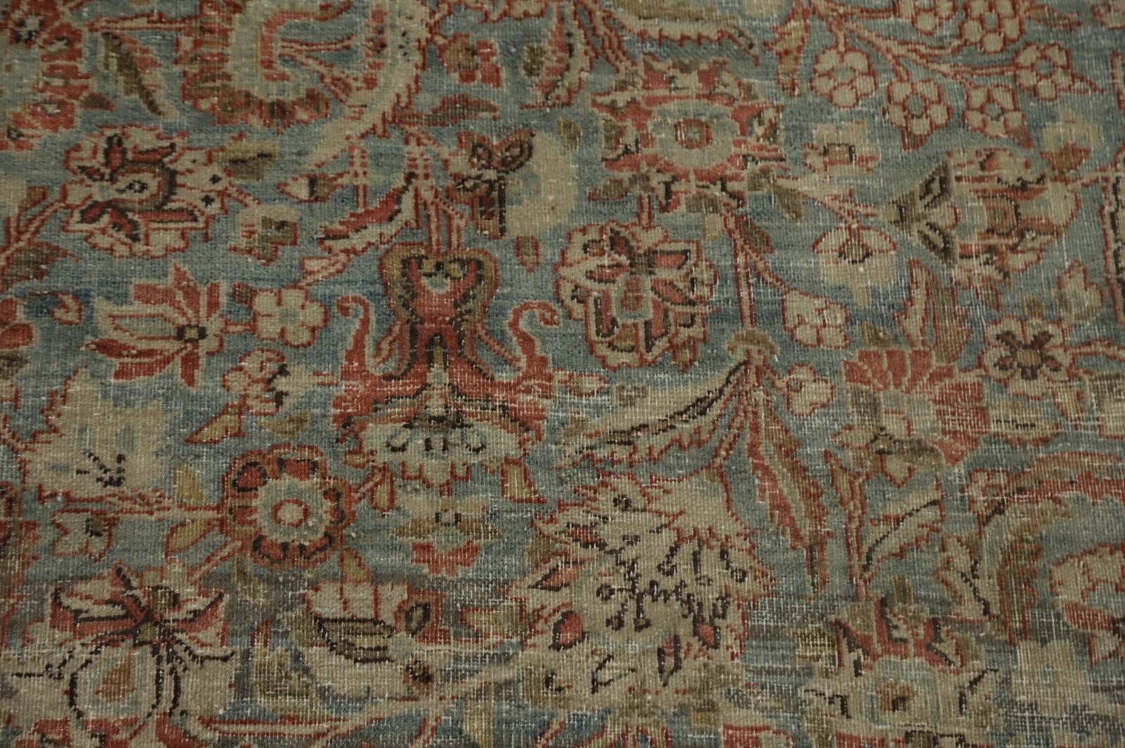 Pre-1900 Antique Kashan Vegetable Dye Persian Rug 9x11 - 9