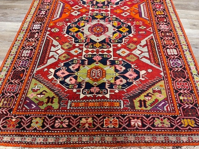 Colorful antique Karabagh Caucasian Rug-5156 - 3
