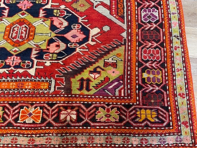 Colorful antique Karabagh Caucasian Rug-5156 - 4